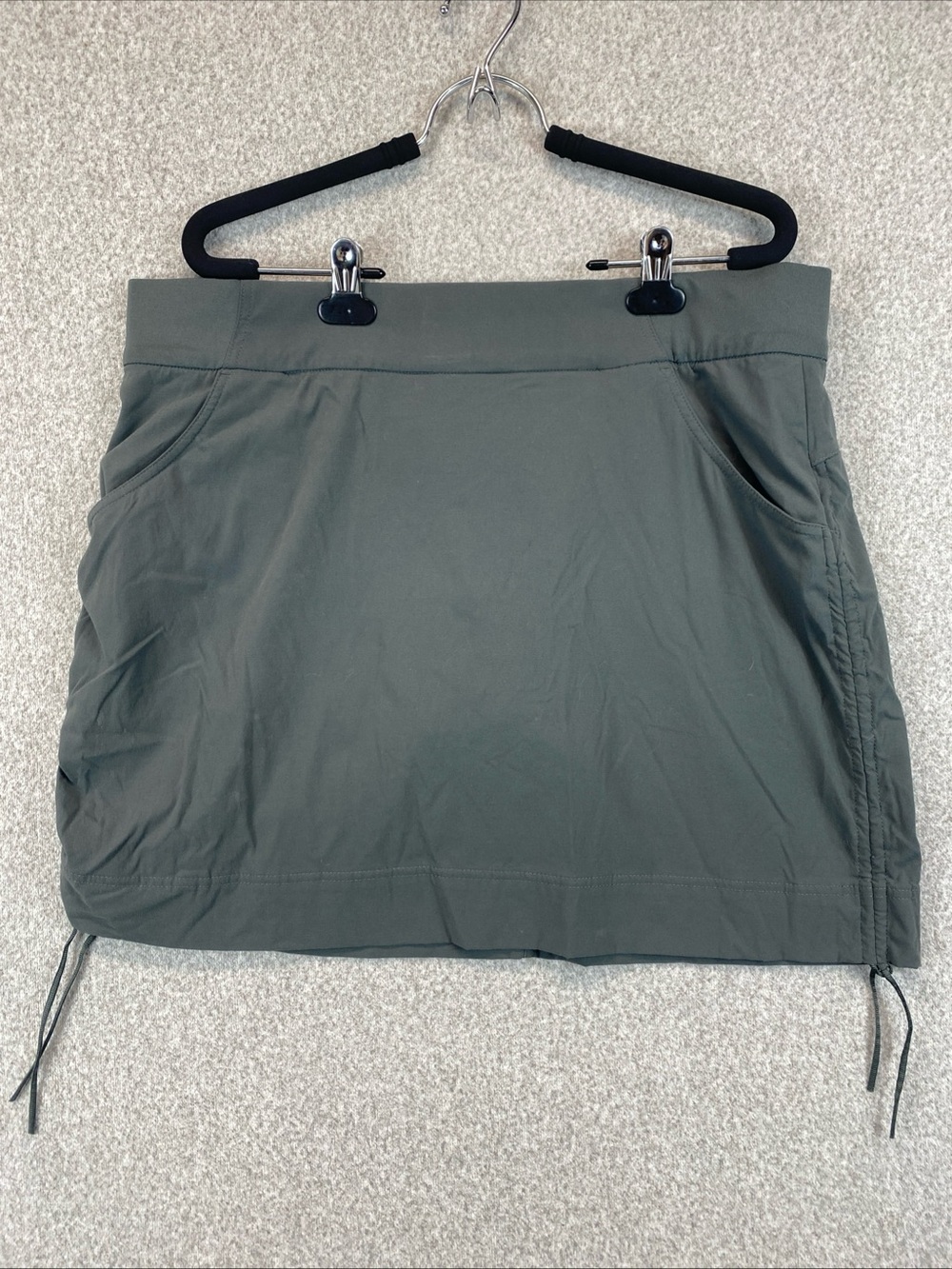 Columbia Omni-Shield Casual Any Day Skort Women's XL Gray Ruched Comfy Active